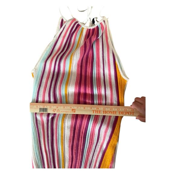 Lover The Label Holly Midi Dress Size 10 Rainbow Halter - Picture 13 of 16